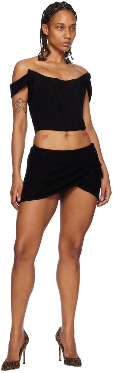 Sukňa Miaou Miaou Cleo Wrap Miniskirt Čierna | 4026CRWBLK, 3