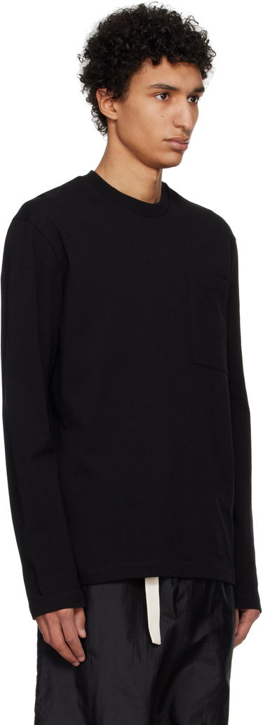 Sveter Jil Sander Jil Sander Logo Flag Pocket Long Sleeve T-Shirt Čierna | J22GC0196_J20256, 1