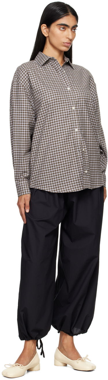 Košeľa Baserange Loose Gingham Shirt Šedá | SHLOL-FL-WI24, 3