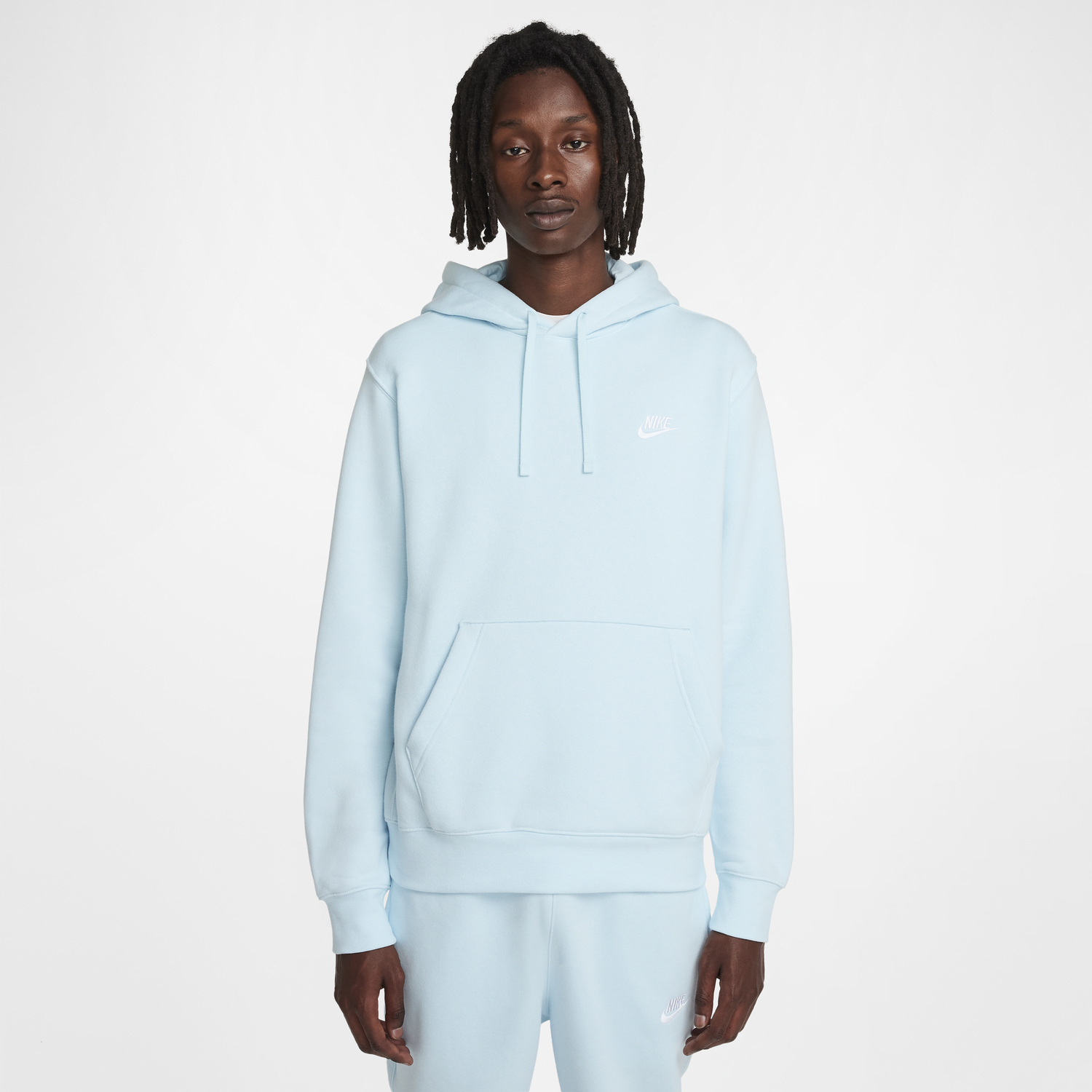 Mikina Nike Club Fleece Sweatshirt With Hood Tyrkysová | BV2654-474, 0