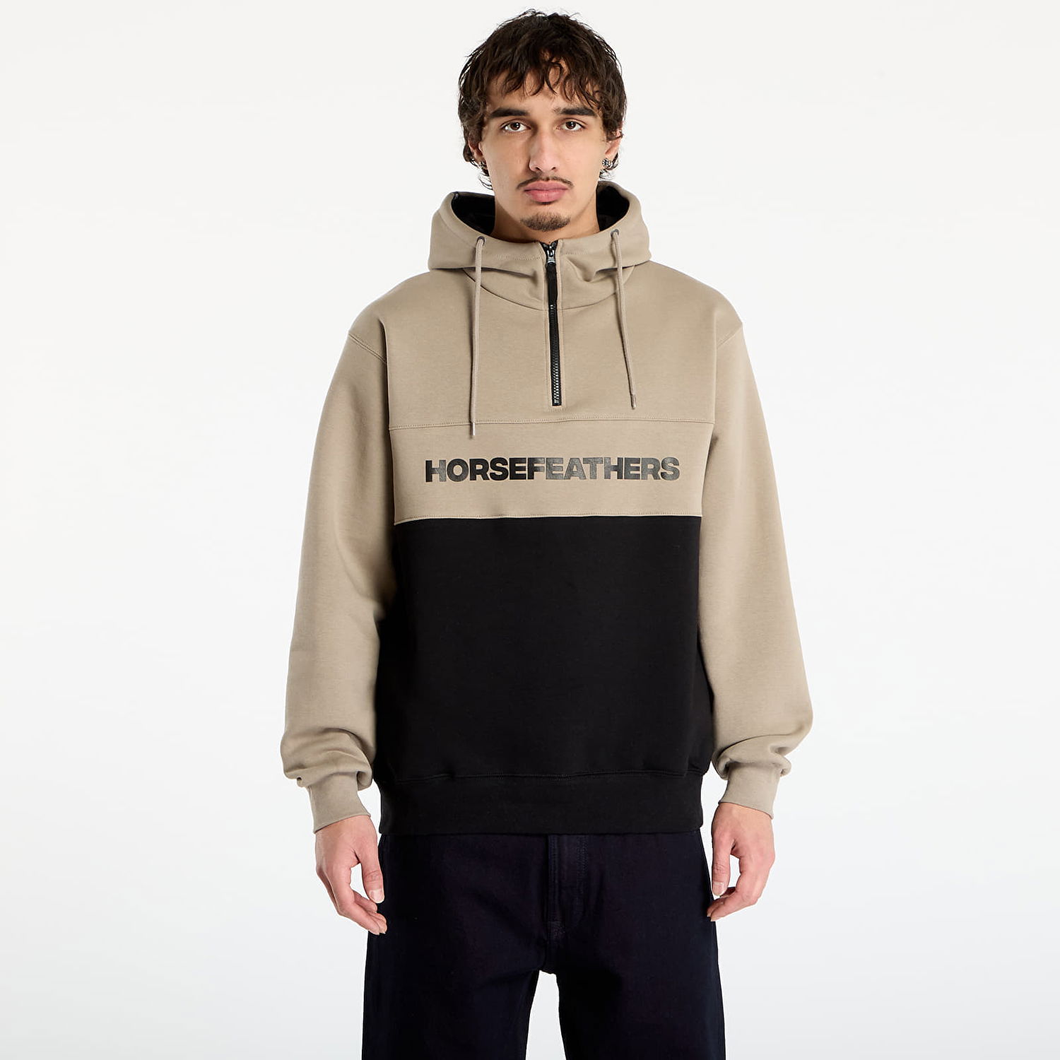 Mikina Horsefeathers Fulton Half-Zip Color-Block Hoodie Rôznofarebný | SM1354G, 0