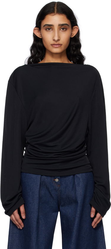 Sveter Jacquemus Jacquemus 'The Croisière' Gathered Long Sleeve Blouse Čierna | 25E251TO121-1026, 0