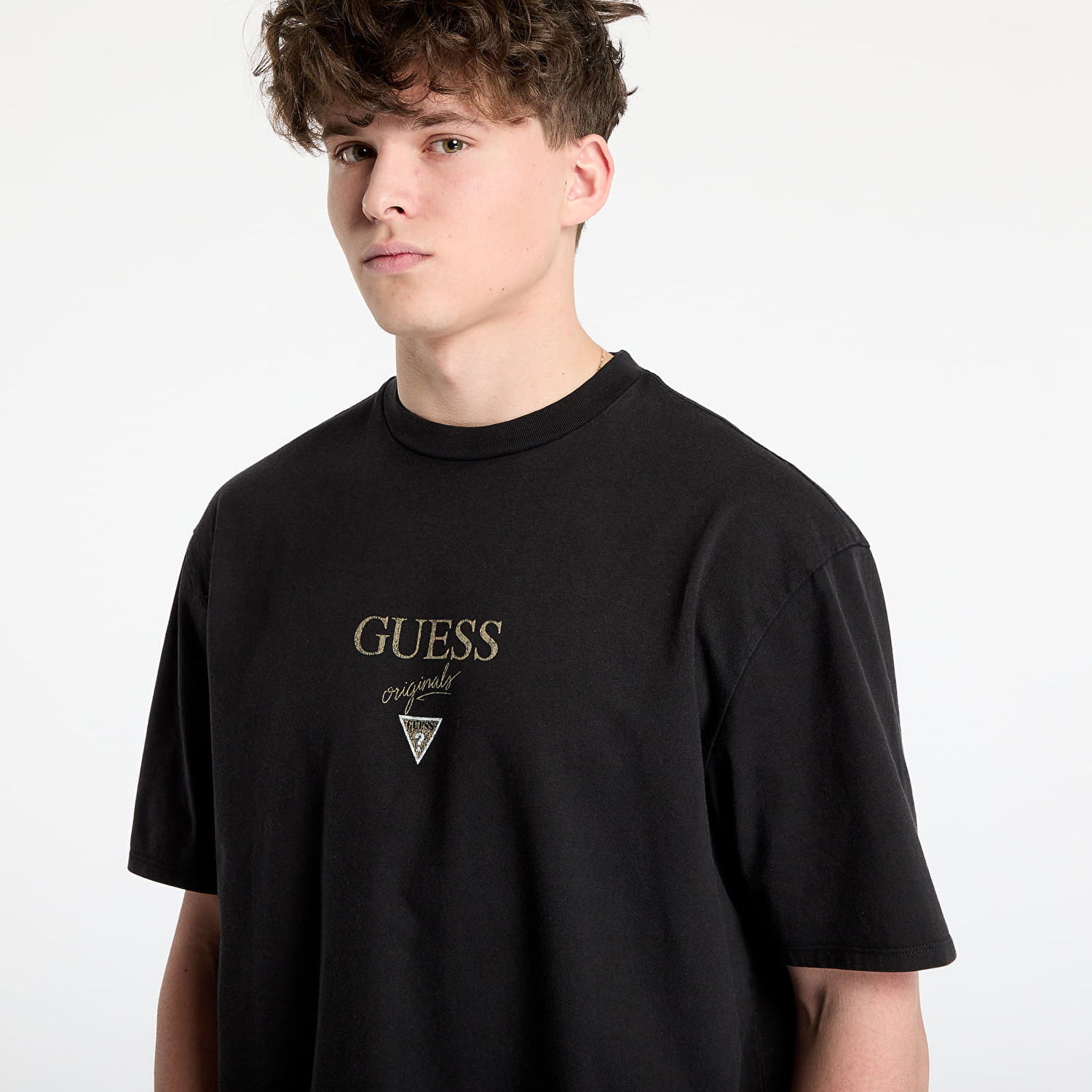 Tričko GUESS GUESS Originals Eco Printed Baker Logo T-Shirt Čierna | M5GI69K8FQ4-JTMU, 1
