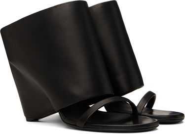 Tenisky a topánky Courrèges Courrèges Oblique Wedged Leather Mules Čierna | 225SSD037AG0030, 3