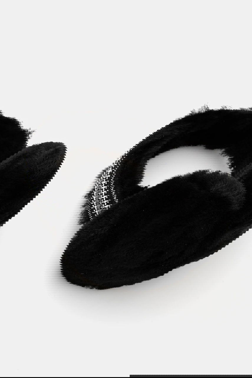Doplnky UGG Furry Earmuffs with Decorative Headband Čierna | 20496., 0