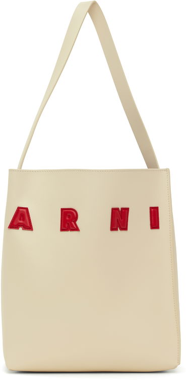 Tote bag Marni Small Leather Museo Patches Tote Hnedá | SHMP0111U0 P6483, 4