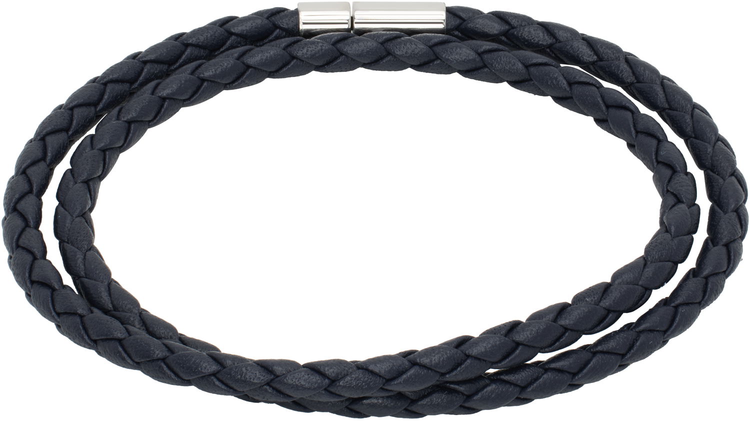 Náramok BOSS Hugo Double Braided-Leather Cuff Bracelet Modrá | 50538911, 1