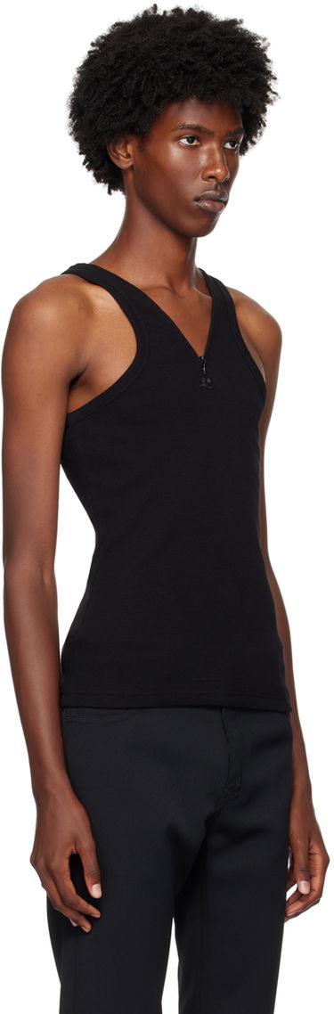 Tielko Courrèges Courrèges Zipped Tank Top Čierna | 324JDE078JS0121, 1