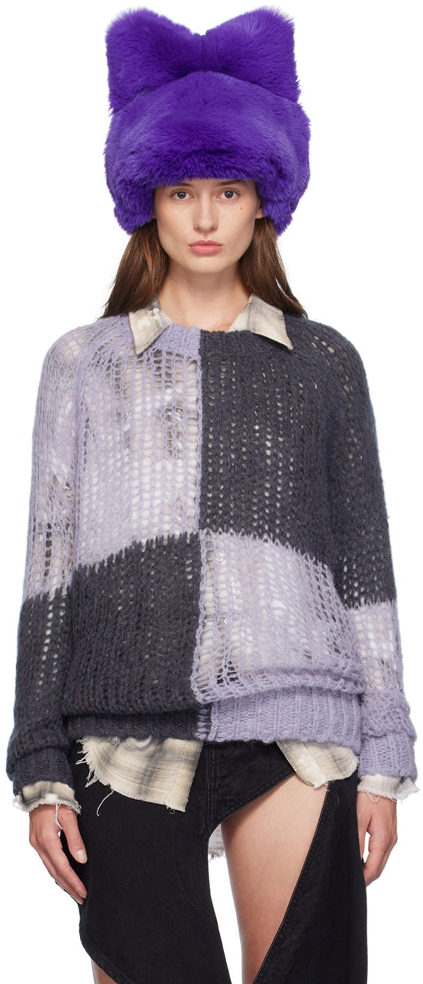 Sveter Acne Studios Loose Sweater Fialová | A60543-