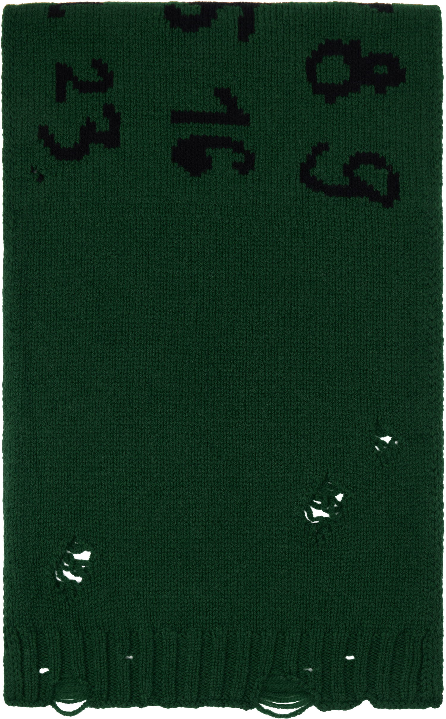 Šál Maison Margiela Numeric Knitted Scarf Zelené | S62TE0052 M13074, 1