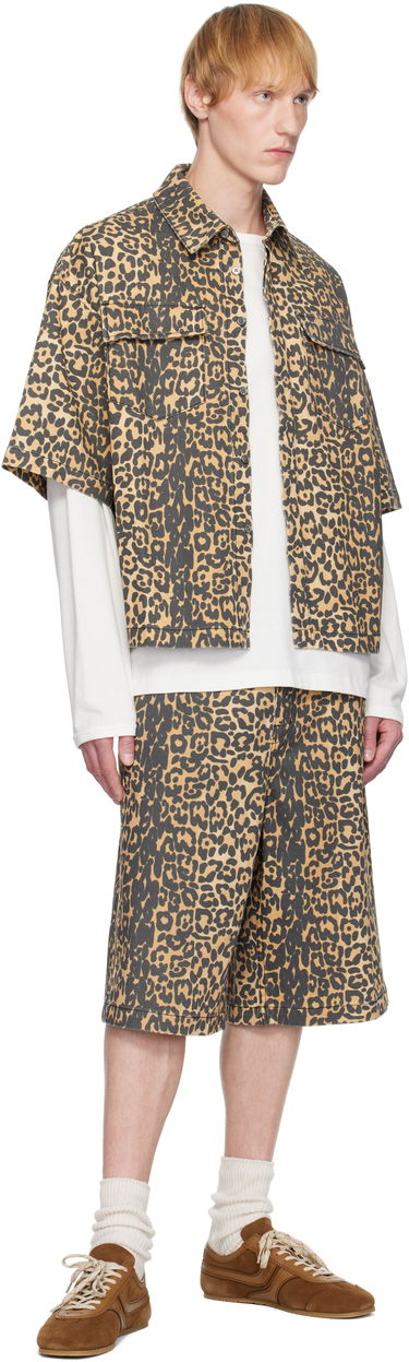 Šortky Rhude Rhude Leopard Traxedo Baggy Denim Shorts Žltá | RHSS25SH05012, 3