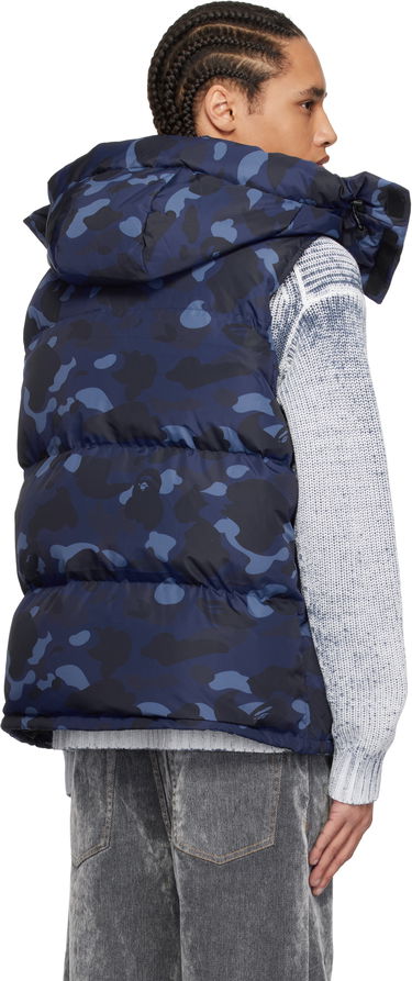 Vesta BAPE A Bathing Ape Camo Down Vest Modrá | 001DNK801005M, 2
