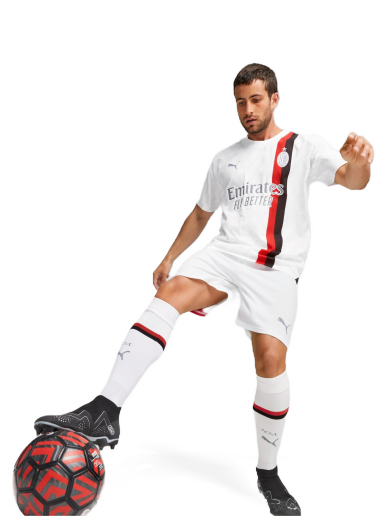 Dres Puma AC Milan 23/24 Authentisches Auswärtstrikot Herren Biela | 770390_02