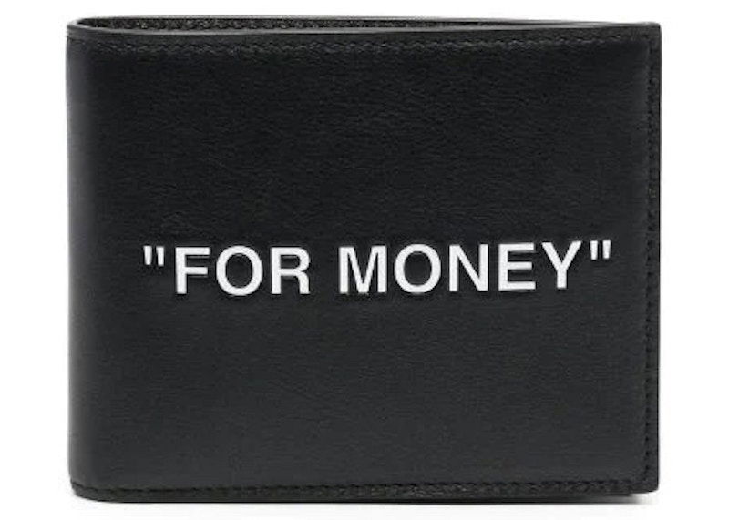 Peňaženka Off-White Quote "FOR MONEY" Bifold Wallet Black/White Čierna | OMNC047C99LEA0011001