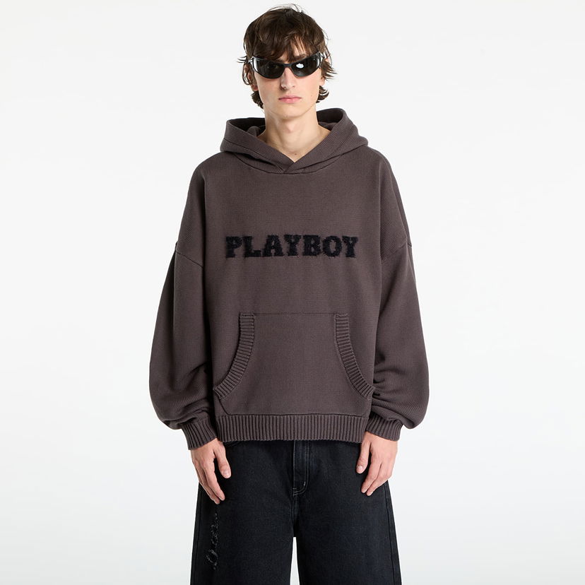 Mikina Footshop Playboy x FTSHP Sweater Hoodie UNISEX Grey Šedá | FTSHP_517