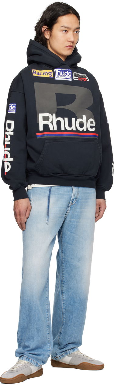 Mikina Rhude Rhude Petrol Patch Hoodie Navy | RHSS25HO04012, 3