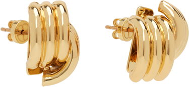 Náušnice Anine Bing ANINE BING Crossover Ribbed Earrings Žltá | A-15-10728-GLD1, 1