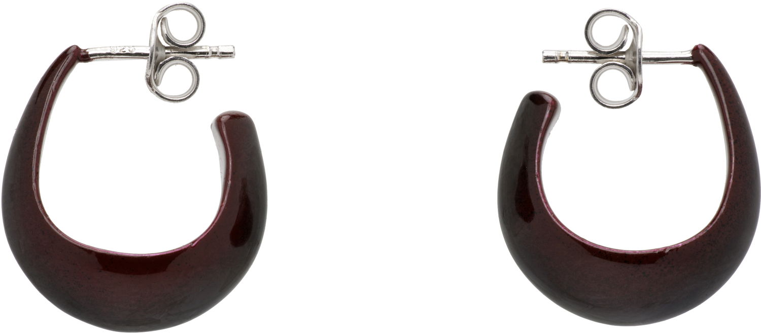 Náušnice LEMAIRE Lemaire Curved Mini Drop Earrings Vínová | AC278 LO0114, 0