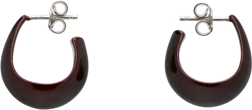 Náušnice LEMAIRE Lemaire Curved Mini Drop Earrings Vínová | AC278 LO0114