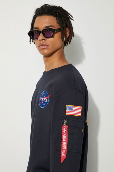 Sveter Alpha Industries NASA Patch Crew Navy | 178307-07, 4