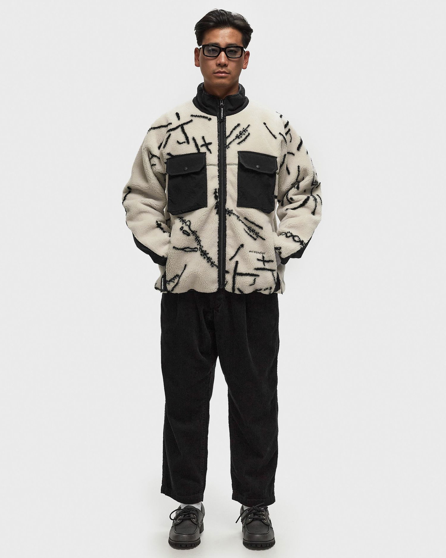 Bunda and wander Map Key Fleece Jacket Off White Béžová | 5744281140-031, 1