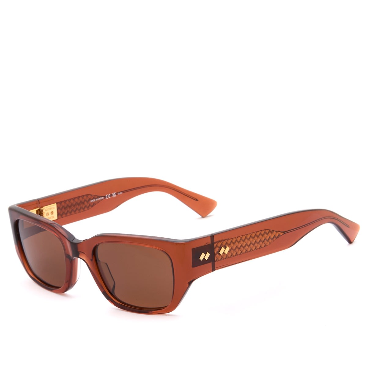 Slnečné okuliare Bottega Veneta Bottega Veneta Intrecciato Wirecore BV1400S Sunglasses Hnedá | BV1400S-003, 0
