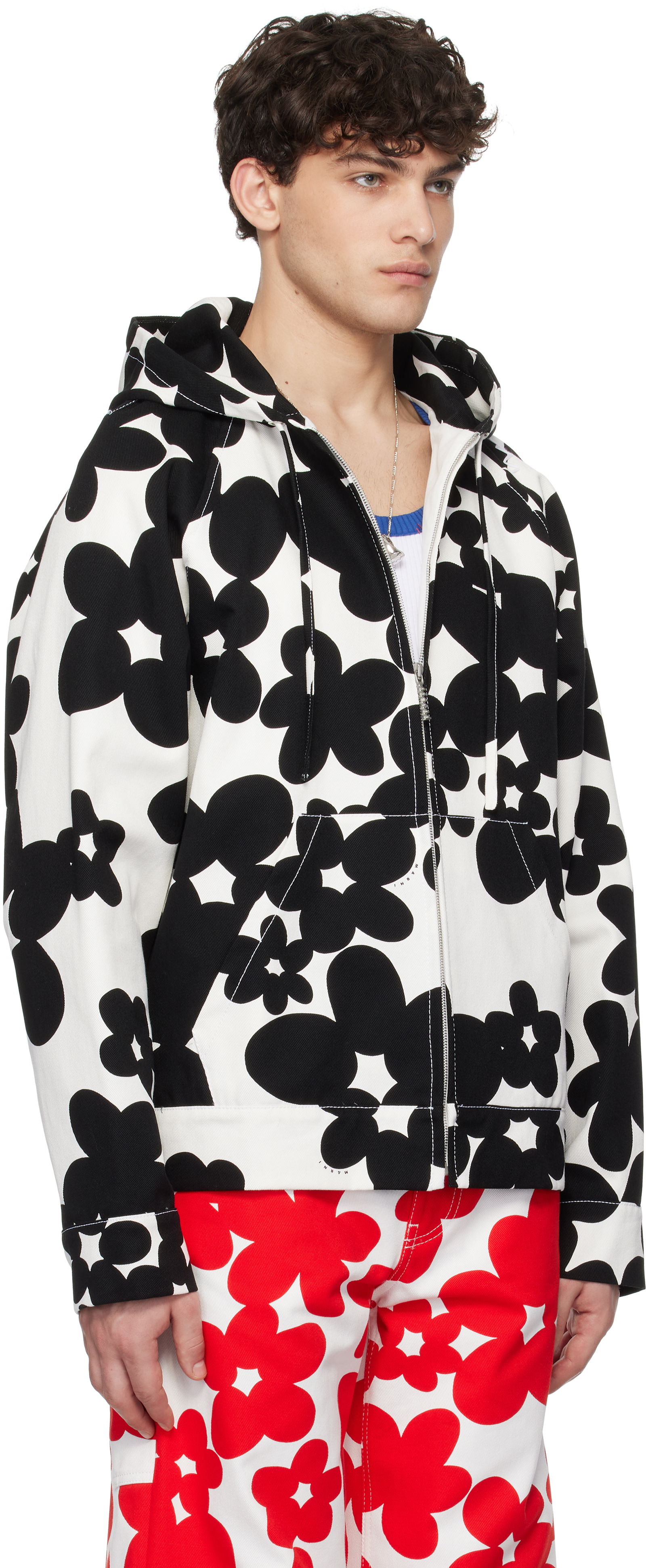 Marni Dillies Print Hooded Jacket