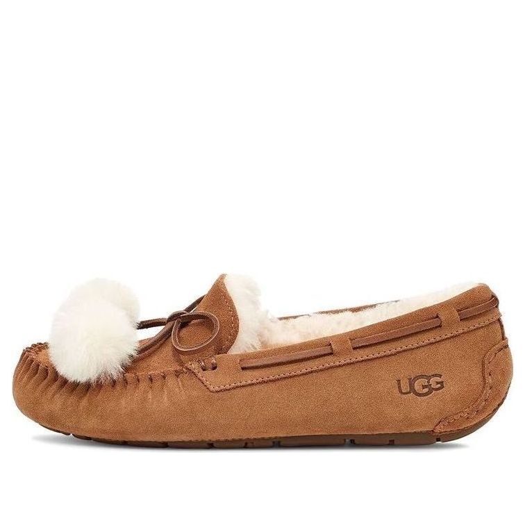 Tenisky a topánky UGG Dakota Bow Pom Slippers Hnedá | 1124030-CHE