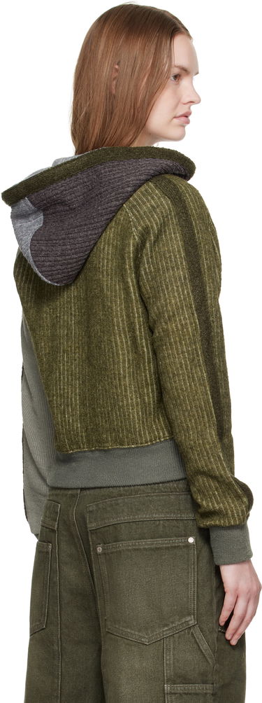 Mikina Andersson Bell Andersson Bell Color Blocked Knit Zip-Up Hoodie Zelené | atb1364w, 2