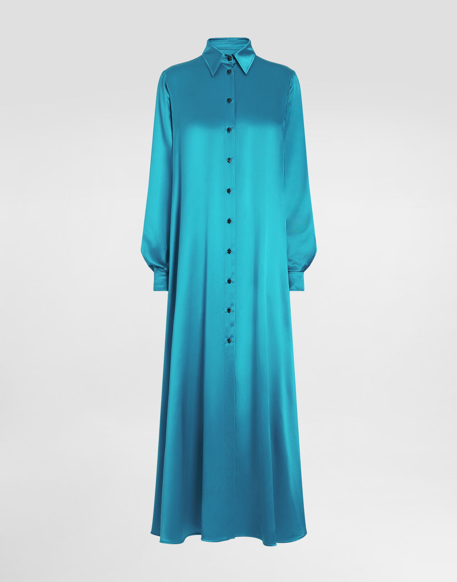 Šaty Dolce & Gabbana Dolce & Gabbana Silk Satin Caftan Dress Tyrkysová | F6DJPTFU1UUV0055, 0