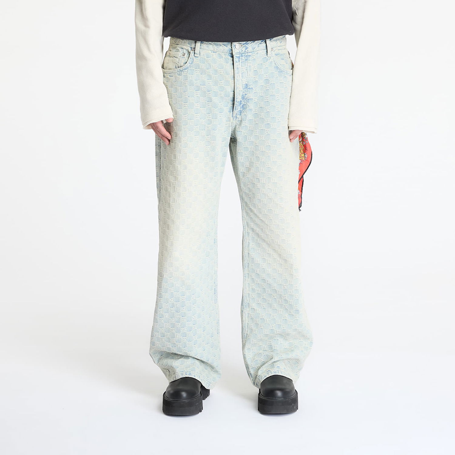 Džínsy MISBHV MISBHV Monogram Ocean Washed Jeans 33 Modrá | 250M316, 0
