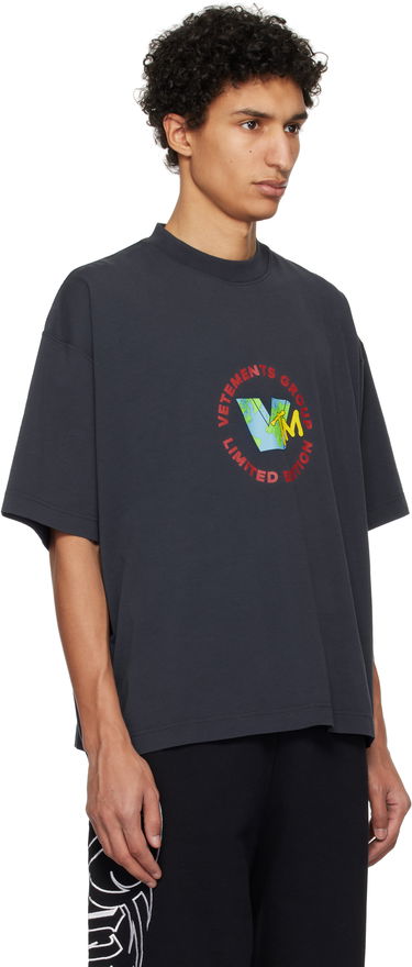 Tričko VETEMENTS VETEMENTS 'VTM' World Cropped Boxy T-Shirt Šedá | UA66TR715N, 1