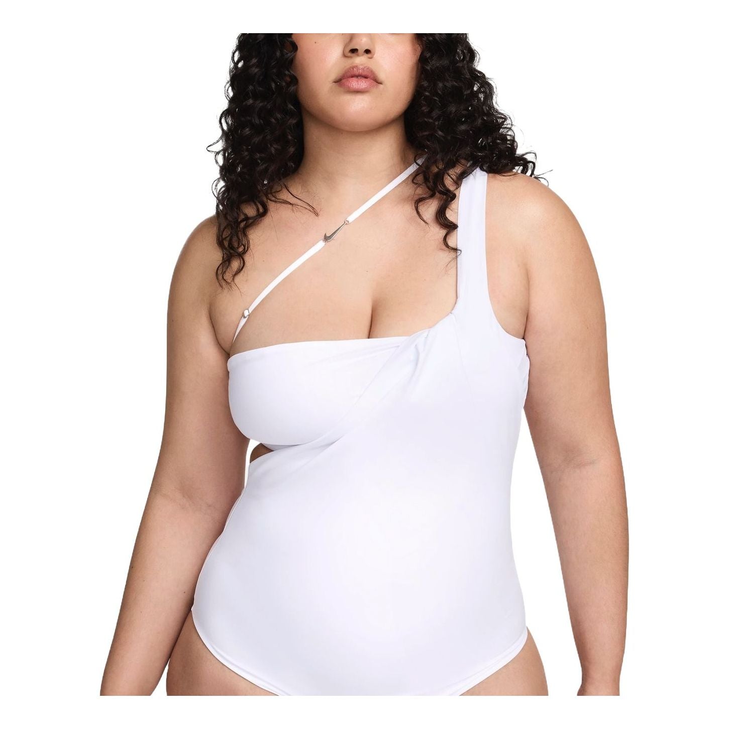 Body Nike One Shoulder Bodysuit Biela | FJ3284-100, 0