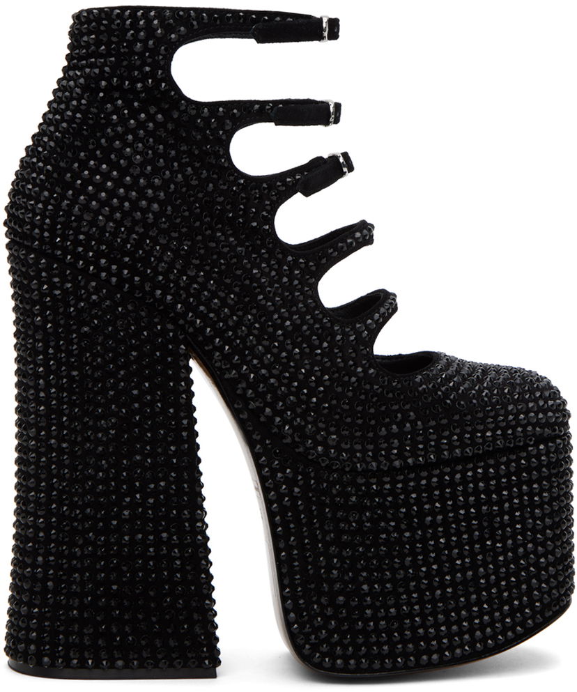 Šperky Marc Jacobs Marc Jacobs 'The Rhinestone Kiki' Platform Heels Čierna | 2R3FBO011F14