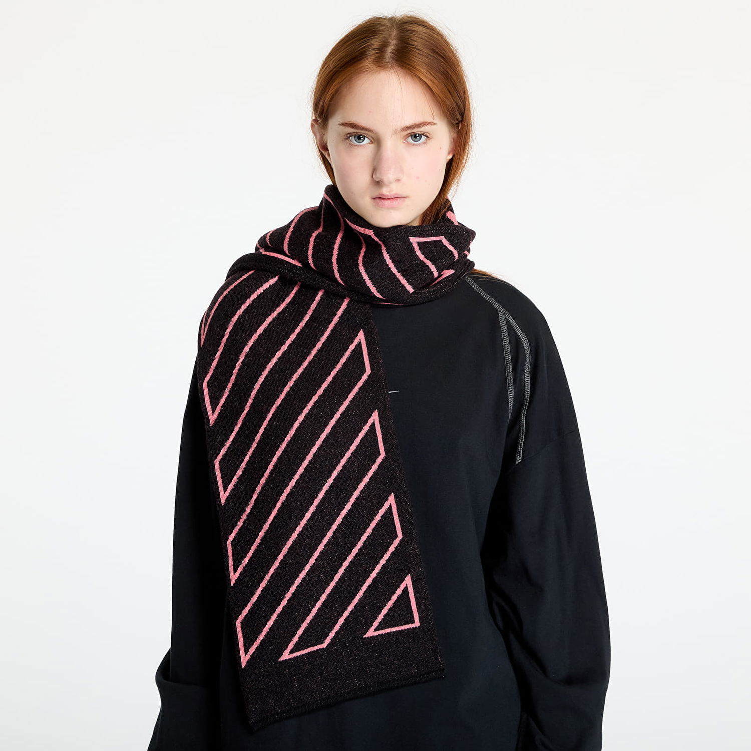 Šál Off-White Off-White Kids Arrow Diag Scarf Čierna | OGMA001F24KNI0021030, 1
