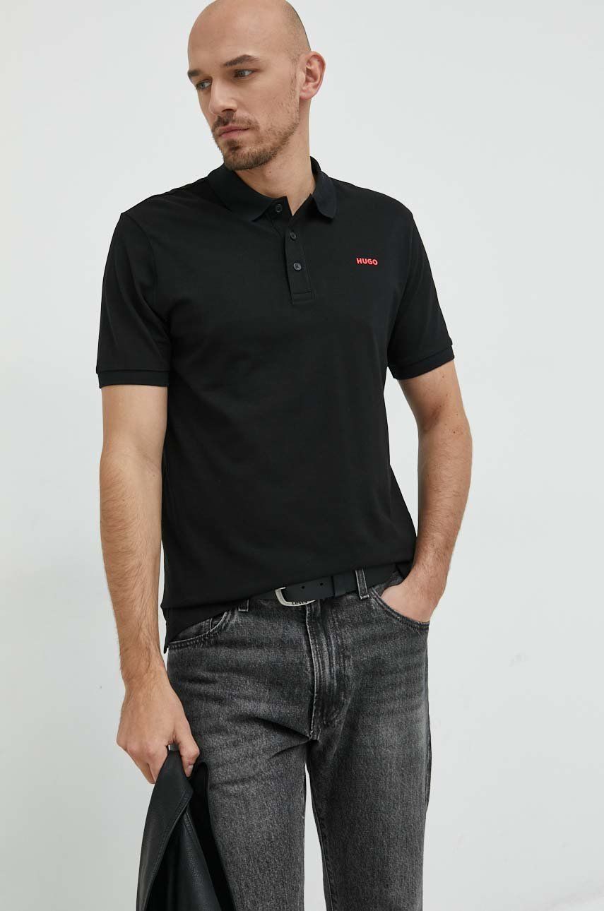 Polo tričko BOSS Cotton Polo Shirt Čierna | 50466182, 0