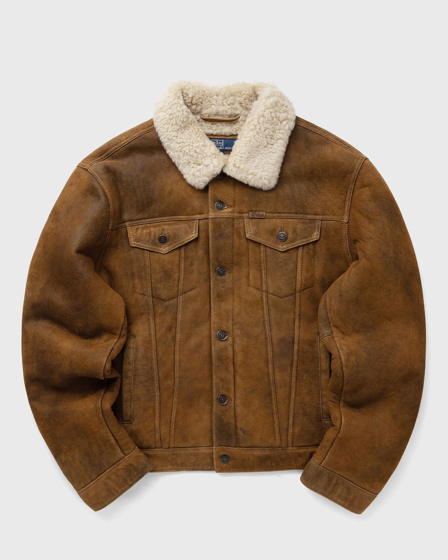 Bunda Polo by Ralph Lauren Shearling Trucker Jacket Hnedá | 710968200001, 0