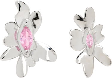 Náušnice Collina Strada Collina Strada Silver Tone Pink Daisy Maxi Earrings Metalická | XX1088, 0
