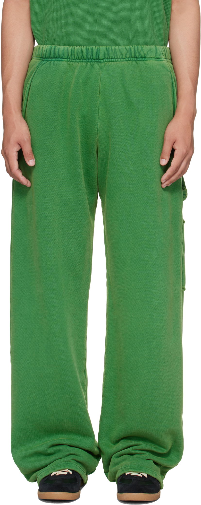 Tepláky LES TIEN Les Tien Heavyweight Utility Puddle Sweatpants Zelené | CF-3089-PD