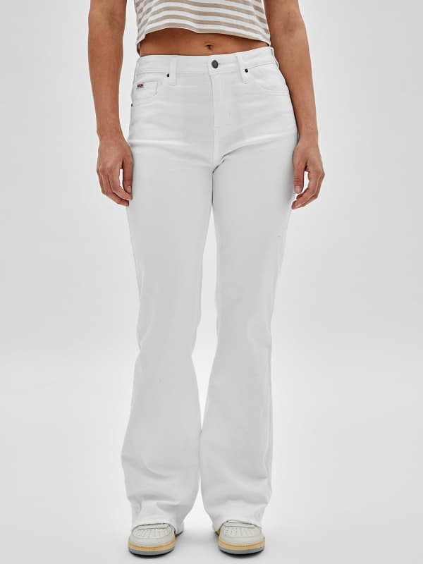 Nohavice GUESS Bootcut Denim Biela | W3GG11D0Z50, 0