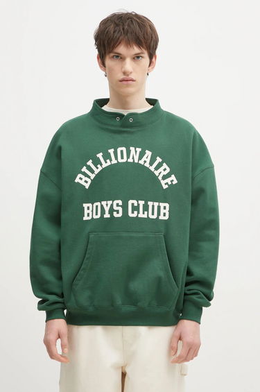 Mikina BILLIONAIRE BOYS CLUB Stand Collar Sweatshirt with Print Zelené | B24444, 0