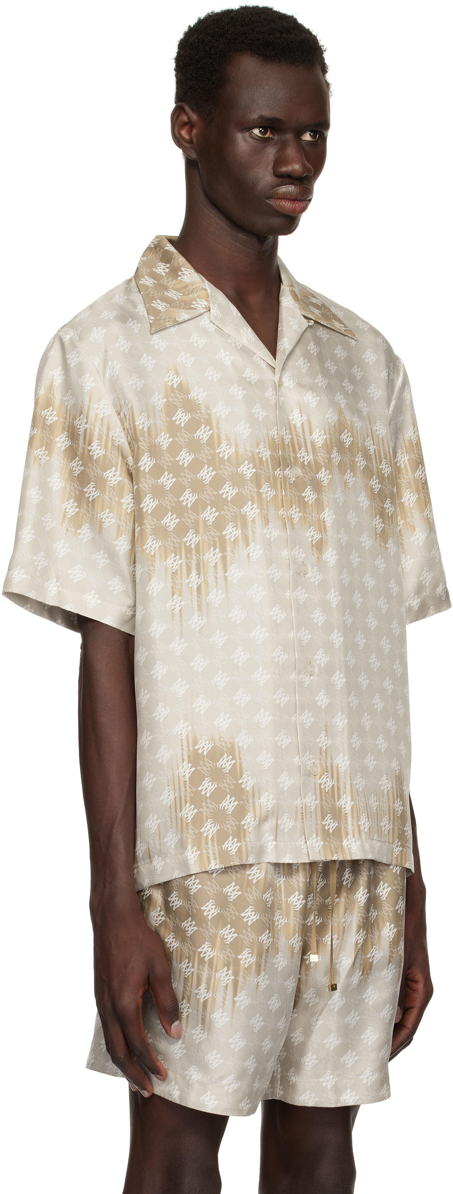 Košeľa AMIRI Amiri MA Quad Bleached Camp Shirt Béžová | AMSTCA1110, 1