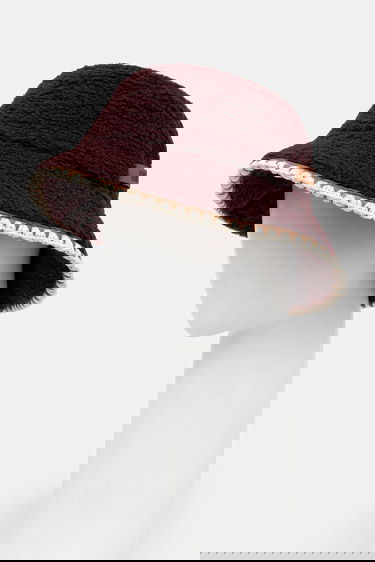 Klobúk UGG Sherpa Bucket Hat with Braided Trim Vínová | 100914, 1