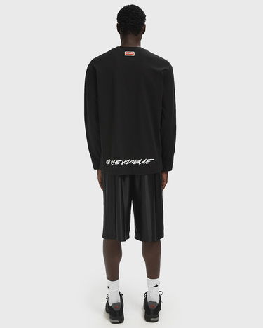 Tričko KENZO Kenzo Futura Relax Long Sleeve T-Shirt Čierna | FF65TL3514SG.99J, 2
