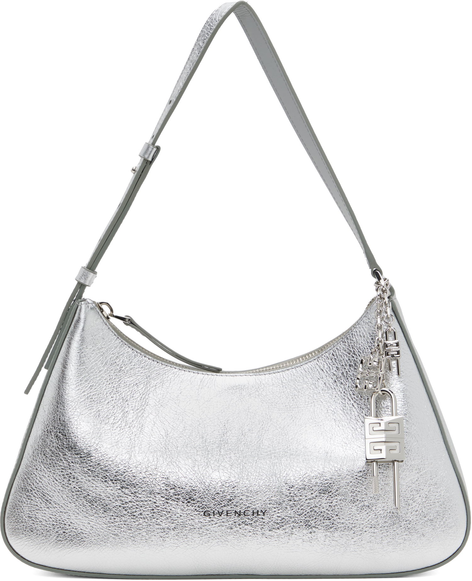 Taška cez rameno Givenchy Small Metallic Leather Shoulder Bag Metalická | BB511JB1ZB934, 0