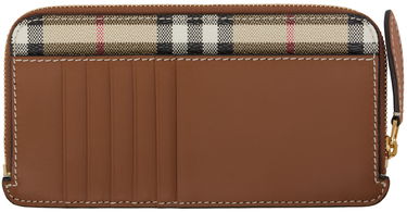 Peňaženka Burberry Check Zip Card Holder Béžová | 8073978, 1