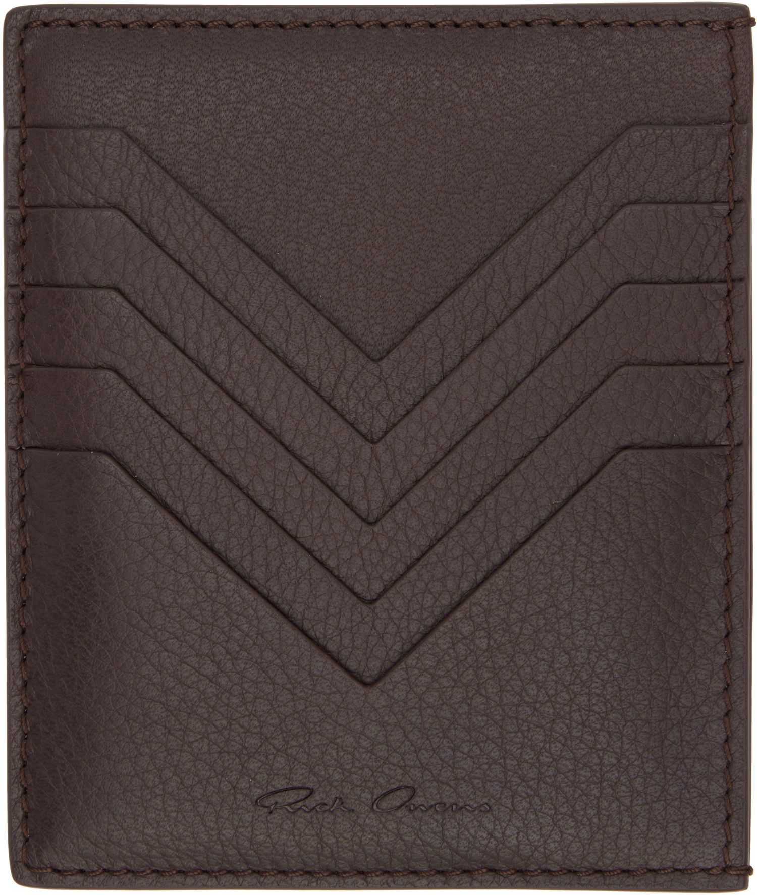 Peňaženka Rick Owens Rick Owens Hollywood Square Card Holder Hnedá | RA01E0610 LCN, 0