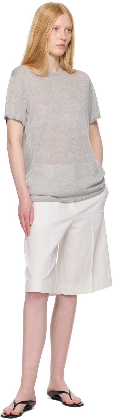 Tričko TOTEME TOTEME Knit T-Shirt Šedá | 253-WRT0531-YA0079, 3