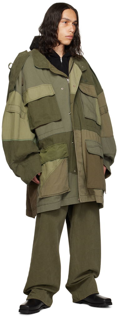 Parka We11done Paneled Jacket Zelené | WD-JP3-23-149-U-KK, 3