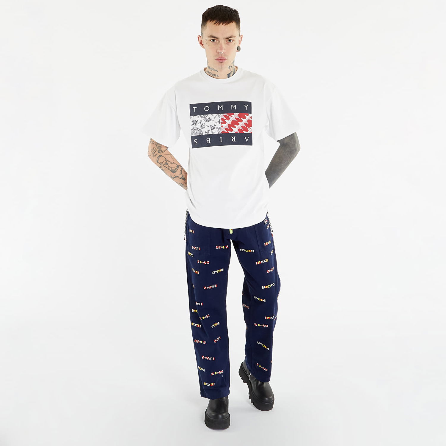 Tričko Tommy Hilfiger x Aries Bandana Tee Biela | DM0DM16548 YBR, 1